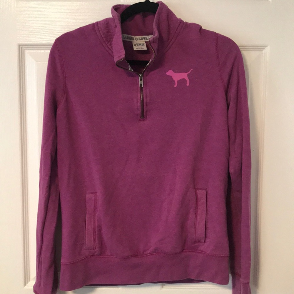 PINK Quarter Zip Sweatshirt.